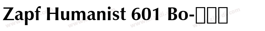 Zapf Humanist 601 Bo字体转换